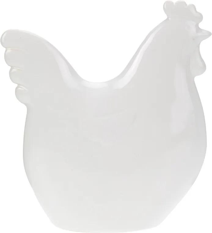 Veľkonočná keramická sliepočka biela, 21 cm