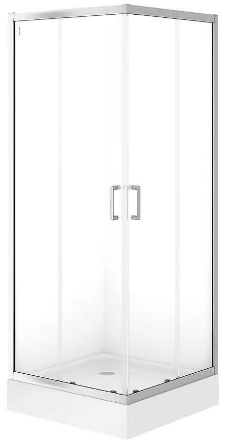 Sprchový kút štvorcový Brasco 80x80x190 chróm S168-005