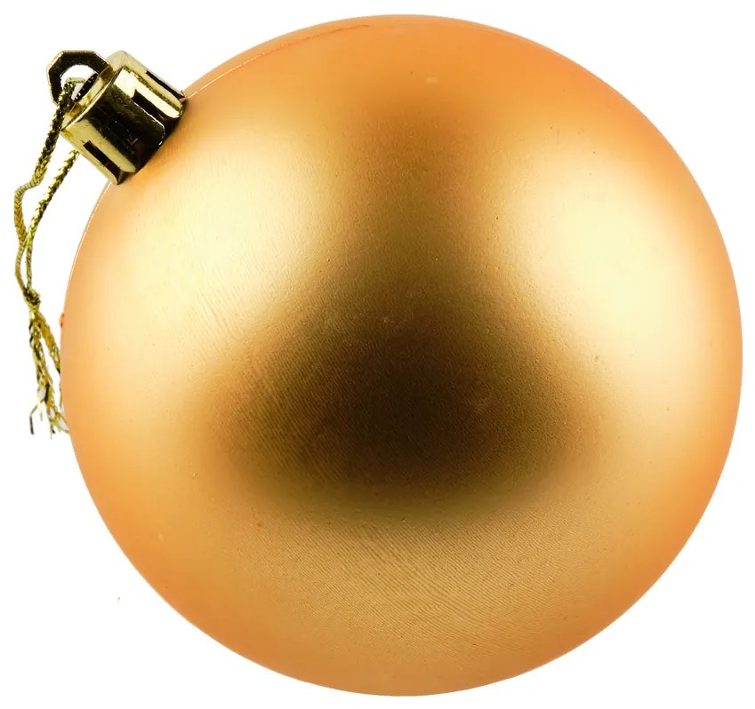 DECOLED Plastové gule, 8 cm, šampanské, 6x matné