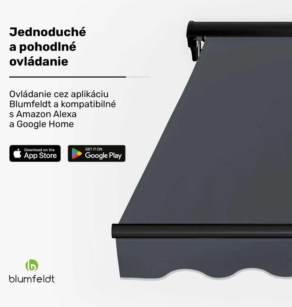 Blumfeldt CloudShade Markíza, Inteligentné ovládanie, UV ochrana, Montáž na stenu