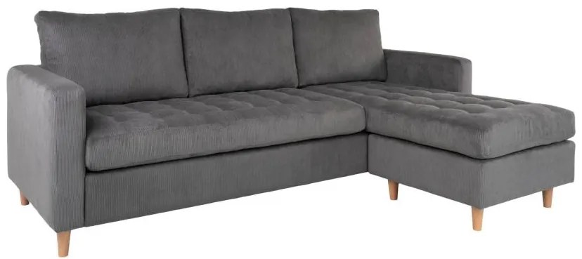 House Nordic - Dizajnová rohová pohovka FIRENZE 220 cm tmavošedá, menšester