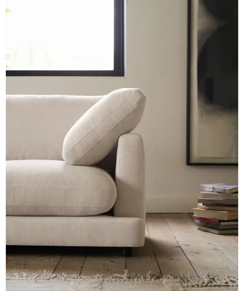 Béžová ženilková rohová pohovka (ľavý roh/s leňoškou) Gala – Kave Home