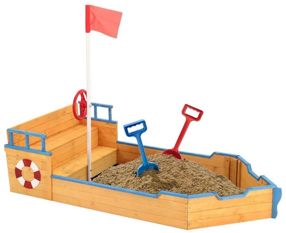 Pieskovisko v tvare pirátskej loďky