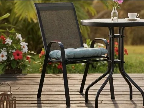 Záhradná stolička Nadja, čierna%