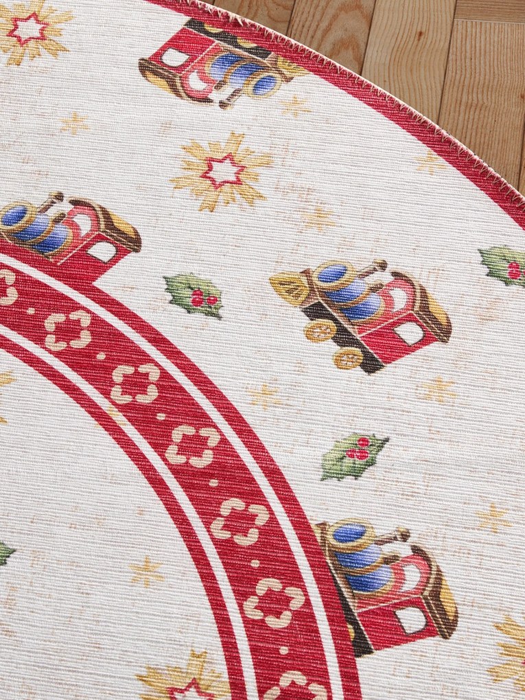Villeroy & Boch Kusový koberec Toy's delight 106276 Cream, Red kruh, 160x160 (priemer) kruh, červená, obývacia izba