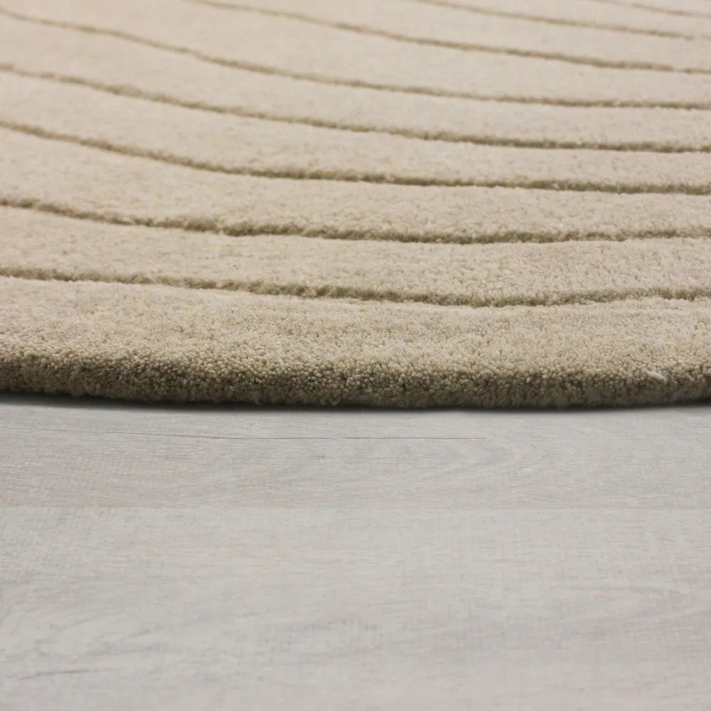 Béžový vlnený koberec 200x290 cm Puddle Wool – Flair Rugs