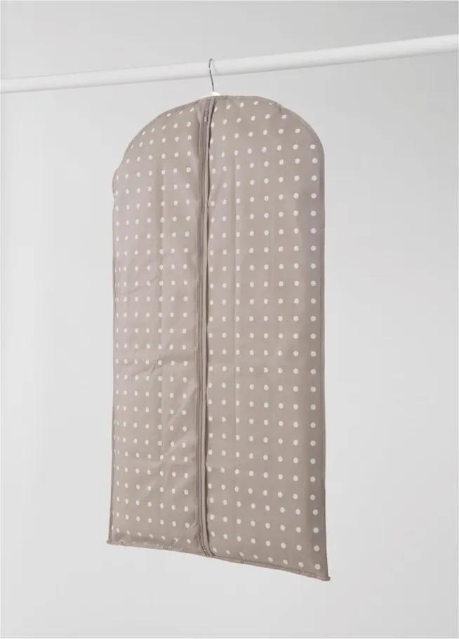 Béžový obal na šaty Compactor Dots, 100 cm