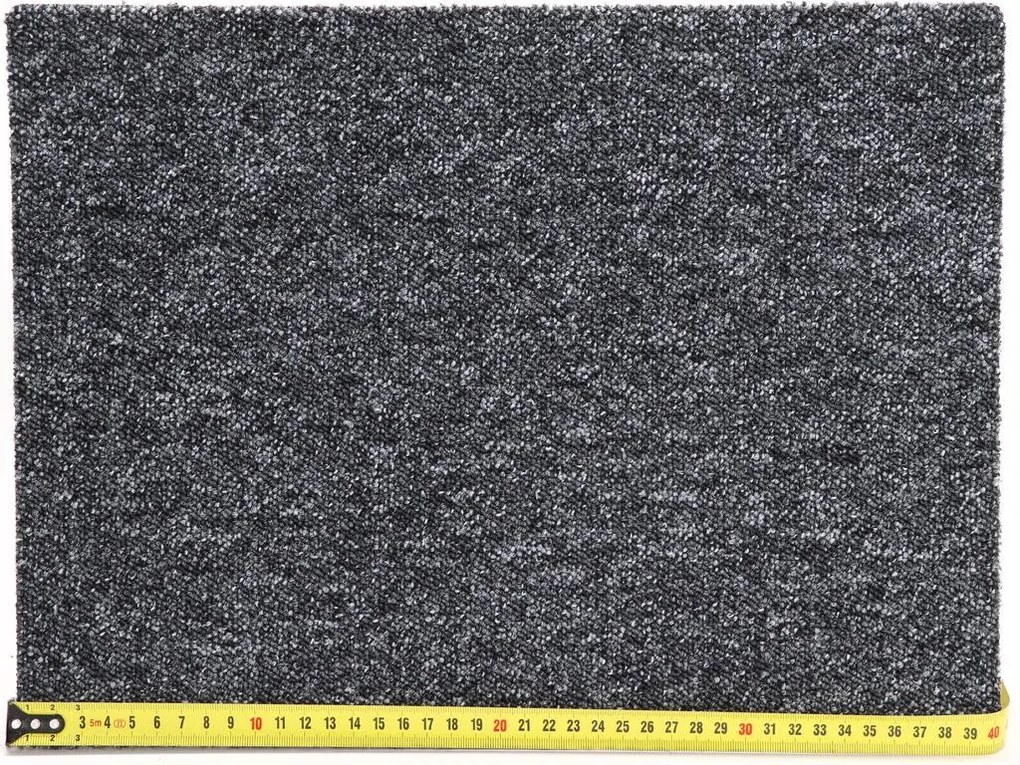 Condor Carpets, Koberec metráž Extreme 77, na mieru, šíře 4m, šedá, ab (mriežka), chodba / predsieň