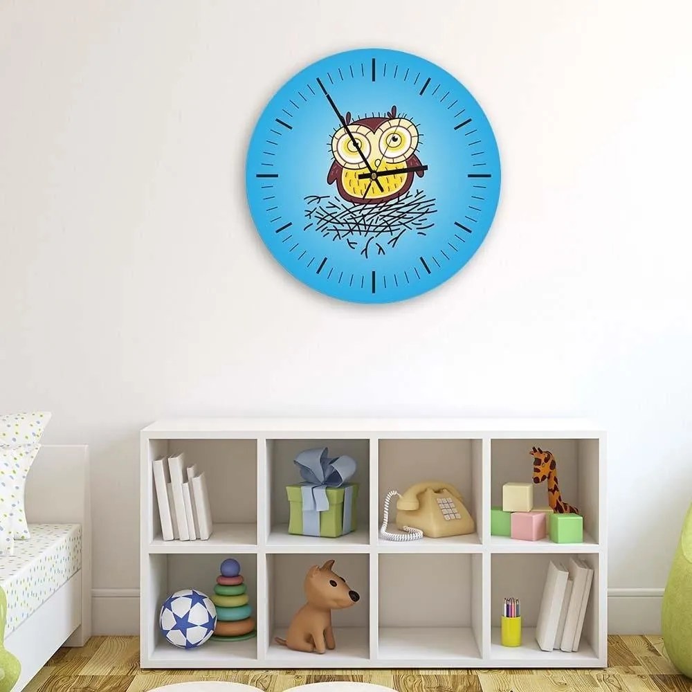 Gario Hodiny na stenu Sova Rozmery: 80 x 80 cm
