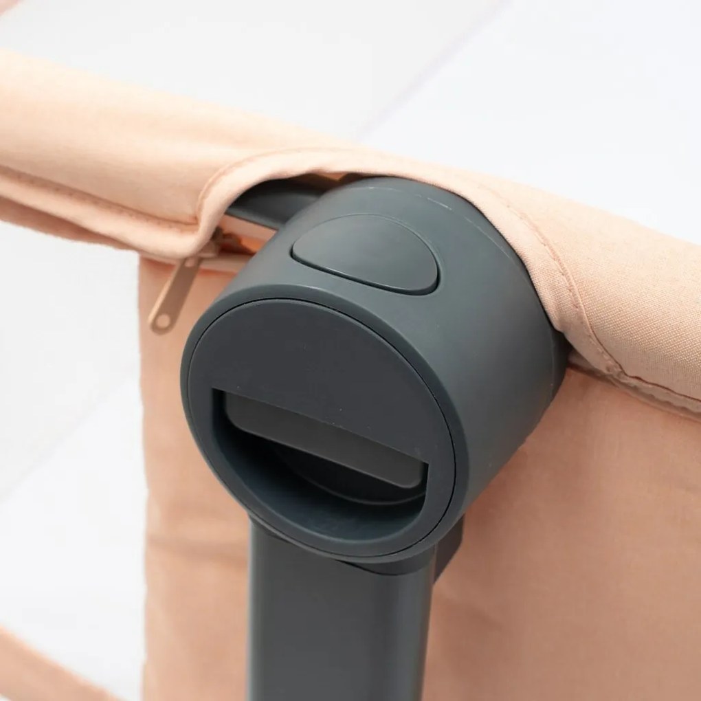 Baby Mix Prístavná postieľka Rose lososová, 84 x 80 x 52 cm