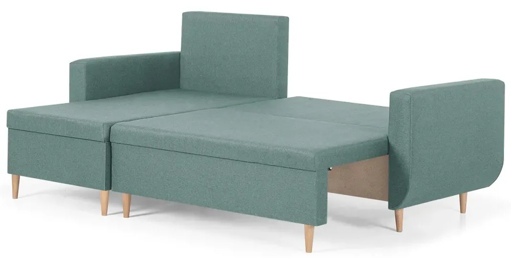 Rozkládací rohová sedací souprava DORIS Mentolová