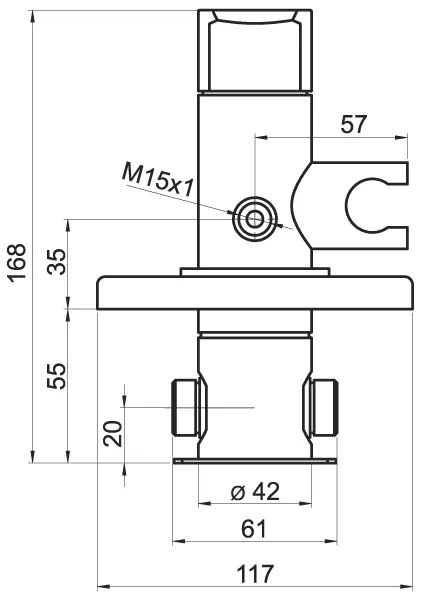 Novaservis-Bidetová batéria so sprškou na podom. inštaláciu METALIA lesklý chróm
