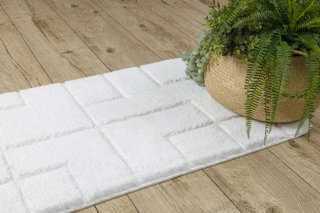 Kúpeľňový koberček SUPREME LINES línie, biely