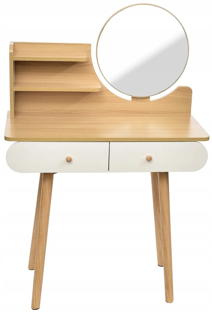 Dekorstudio Jumi Toaletný stolík SCANDI biely+ svetlý buk