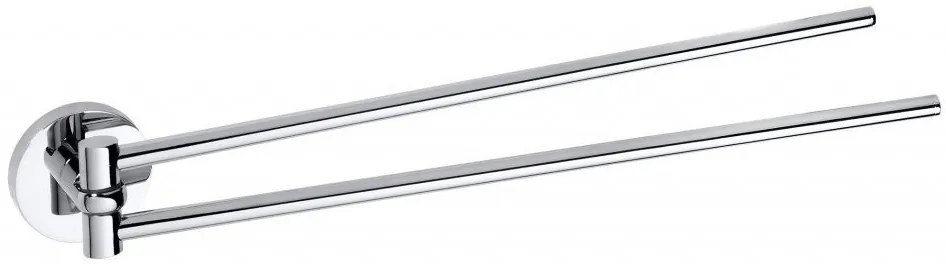 Sapho Sapho, X-ROUND dvojitý držiak uterákov 420mm, otočný, chróm, XR405