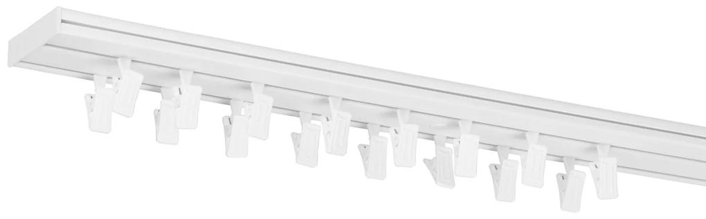 Dekodum PVC stropná lišta dvojitá biela Dĺžka koľajnice (cm): 380, Typ prichytenia: Háčiky