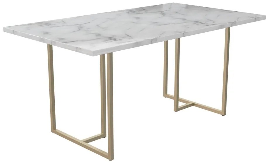 Jedálenský stôl s doskou v dekore mramoru 90x160 cm Astor – CosmoLiving by Cosmopolitan