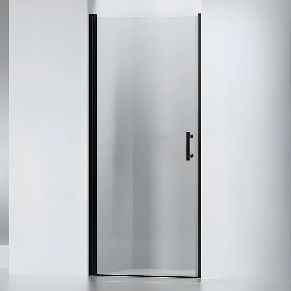 Madeira 90 čierne otváracie sprchové dvere, 190cm, 6mm