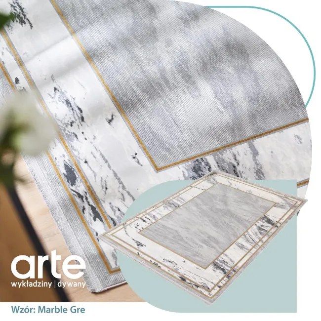 Koberec Arte Toronto Marble sivý