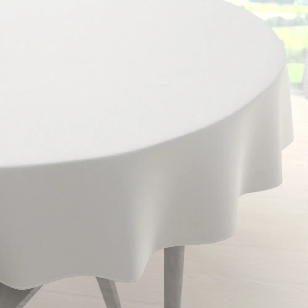 Biante Dekoračný okrúhly obrus BKW-201 Slonová kosť žíhaná Ø 100 cm