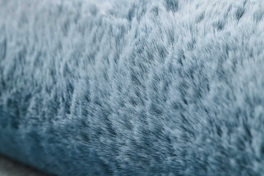 Koberec prateľný POSH Shaggy, plyšový, hrubý, protišmykový, modrý