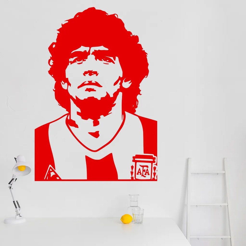 Veselá Stena Samolepka Diego Maradona Farba: hnedá, Veľkosť: 60 x 42 cm