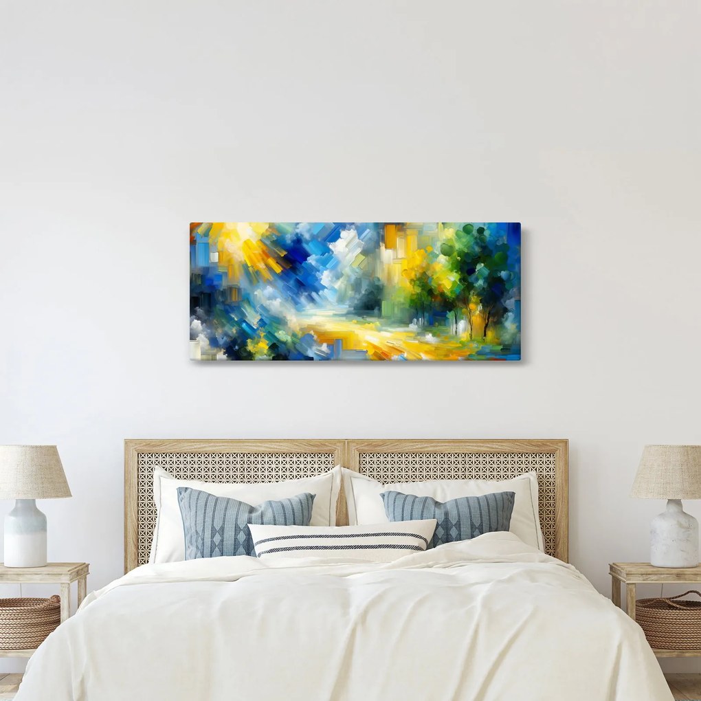 Obraz - Abstraktný slnečný deň (120x50 cm)