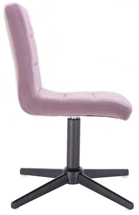 LuxuryForm DESIGN Stolička TOLEDO VELUR na čiernom kríži - levanduľa