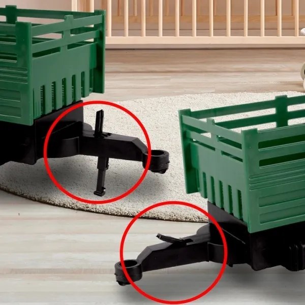 TRAKTOR FARMÁRSKY 47cm S ODNÍMATEĽNÝM PRÍVESOM + FIGÚRKA FARMÁRE
