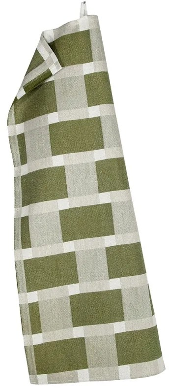 Ľanová utierka Punos 46x70, ľan-olivovo zelená