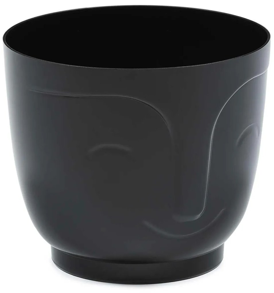 PLASTOVÝ KVETINÁČ ZOE 16X18,5 CM ČIERNA
