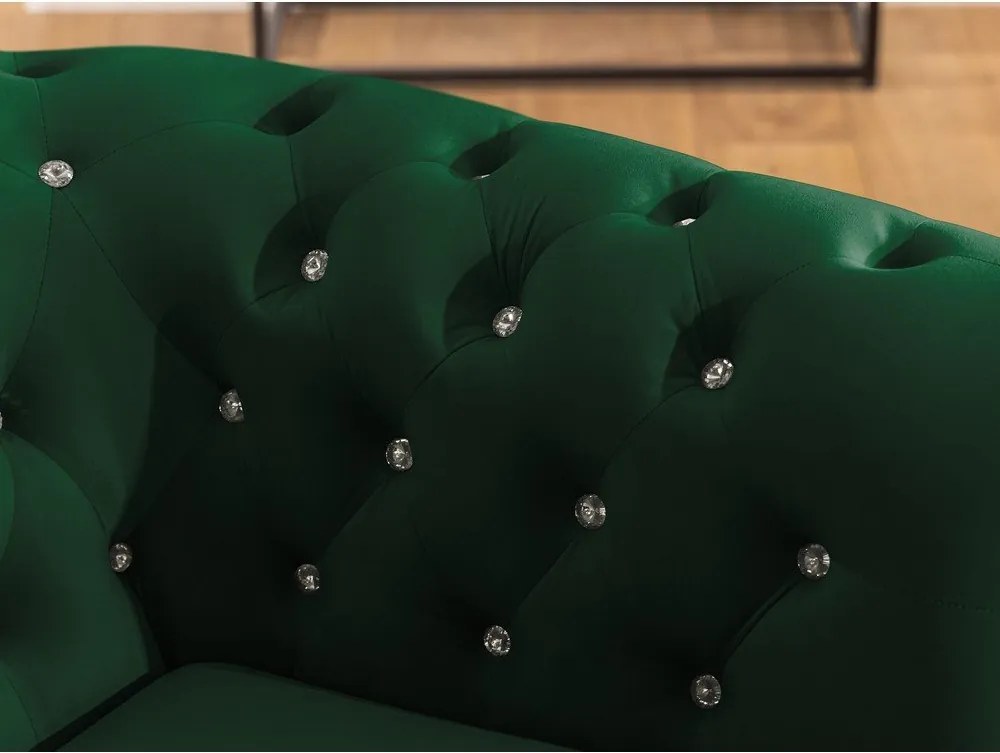 Zelená zamatová rozkladacia rohová pohovka (ľavý roh/do L) York Blik – Ropez