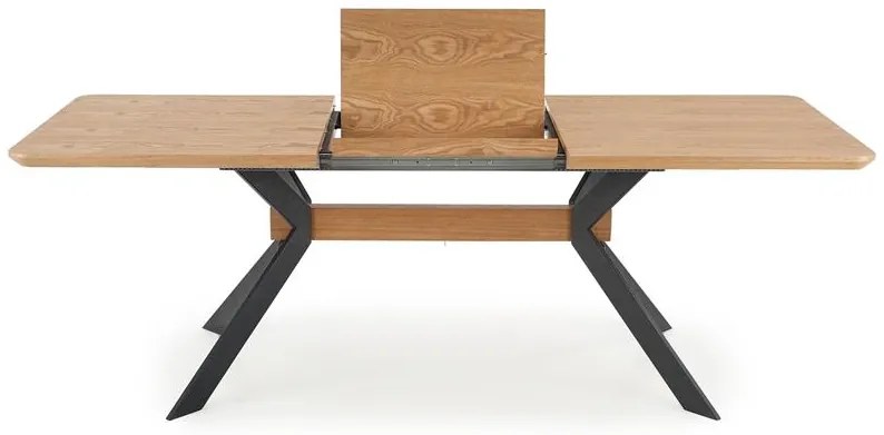 ROZKLADACÍ JEDÁLENSKÝ STÔL RODAN PRÍRODNÝ DUB + ČIERNY 160 - 220 cm