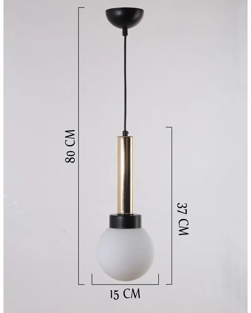 Závesné svietidlo so skleneným tienidlom ø 15 cm Cota – Squid Lighting