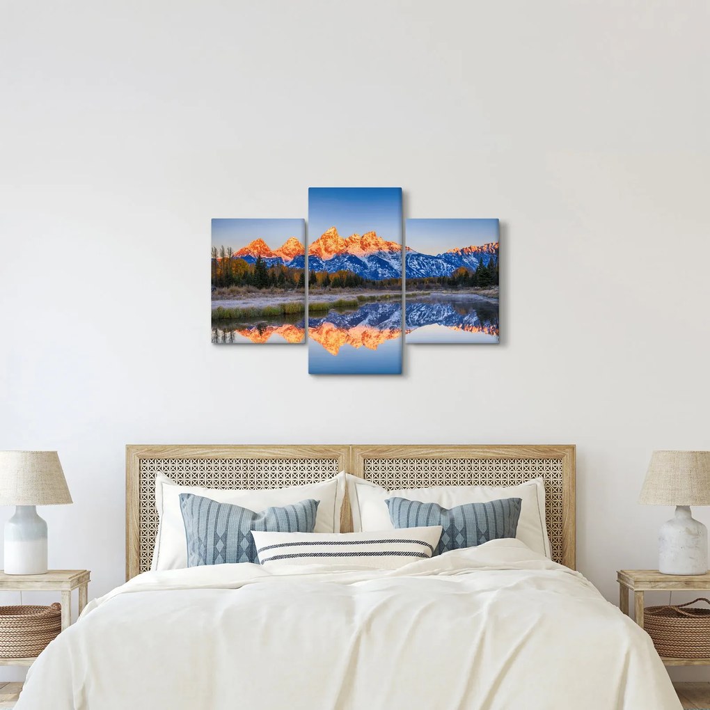 Obraz zasnežených horských štítov (90x60 cm)