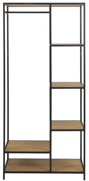 Vešiak SARON dub/čierna