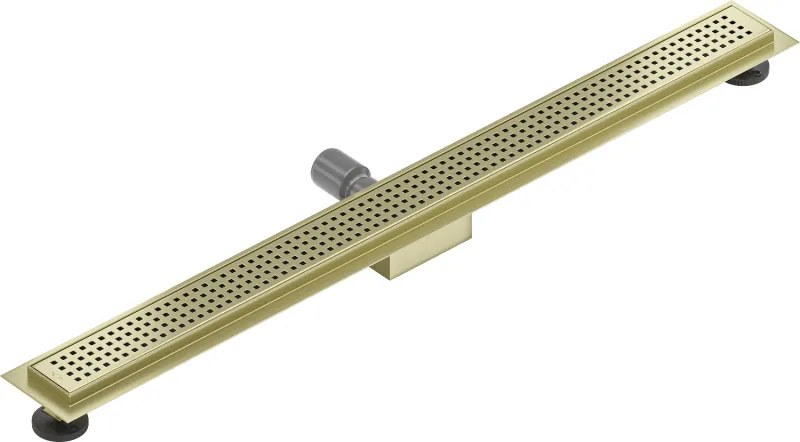 Mexen Flat, lineárny podlahový žľab 80 cm, M08, zlatá matná, 1A25080-15