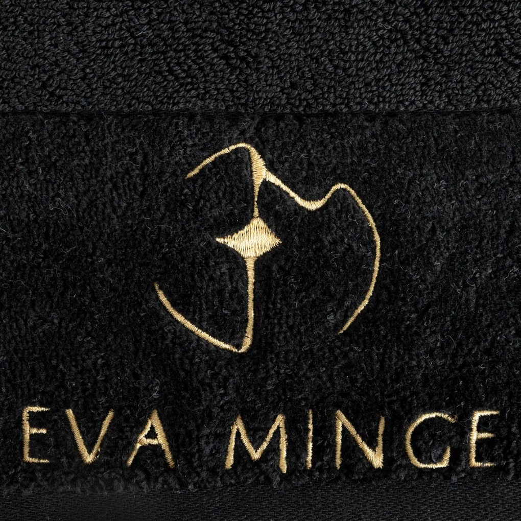 BAVLNENÝ UTERÁK EVA MINGE GAJA SADA 6KS 50X90 CM ČIERNA