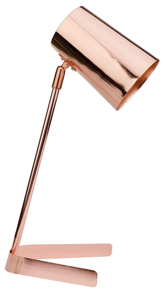 Stolná lampa, kov/rose gold, FABEL