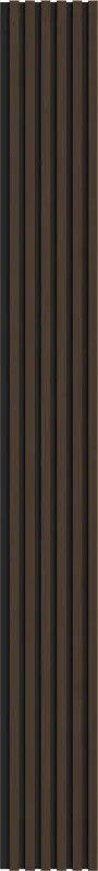 Mexen Lam-F, akustické stenové lamely 275 × 30 cm, plstený podklad 8 mm, technická dyha, orech pálený, S105-275307-3015-024