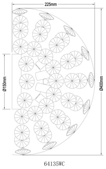 Globo 64135WC - LED Nástenné svietidlo KATRINA 6xG9/3,5W/230V lesklý chróm