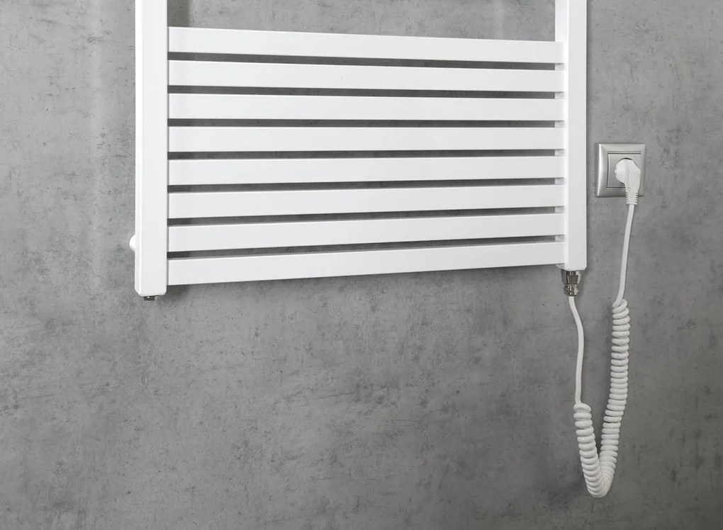 Aqualine Aqualine, TONDI-E elektrické vykurovacie teleso, rovné, 600x1330 mm, 600W, biela, DE480T