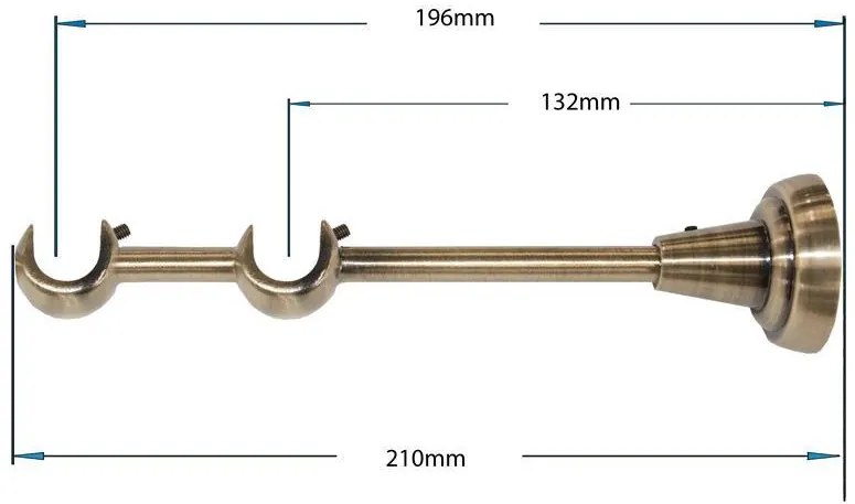 Garniže 16x16mm - dvojradové - PIZA - antik