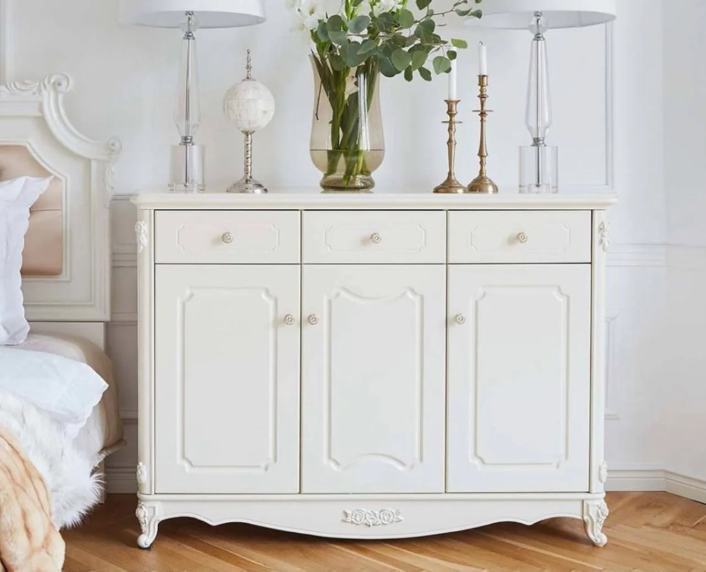 Komoda Arietta, 3 šuflíky, 3 dverí