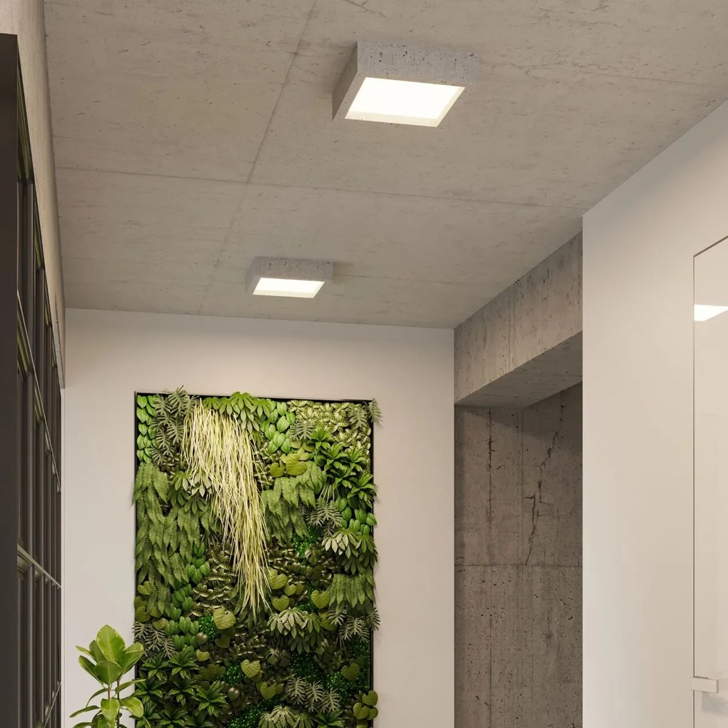 Stropné LED svietidlo Riza, 1x LED 18w, 3000k, betón