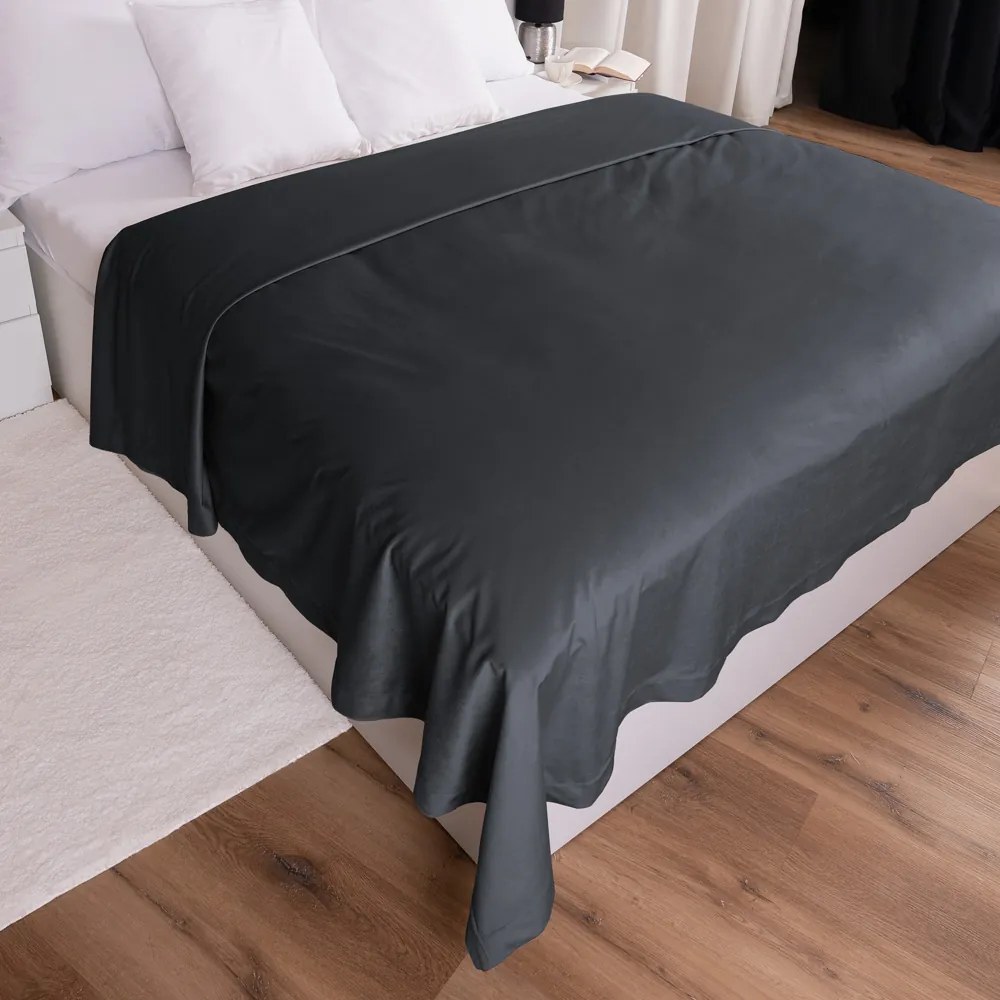 Biante Zamatový prehoz na posteľ Velvet Prémium SVP-004 Antracitovo sivý 140x200 cm