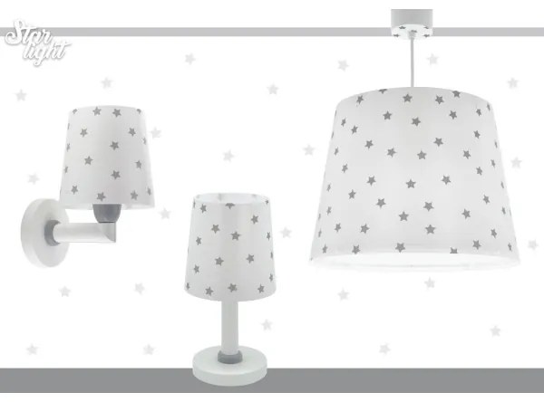 Dalber 82219B - Detské nástenné svietidlo STAR LIGHT 1xE27/60W/230V biela
