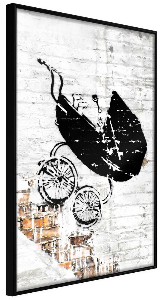 Artgeist Plagát - Speeding Stroller [Poster] Veľkosť: 20x30, Verzia: Čierny rám s passe-partout