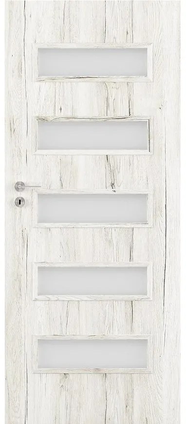 Dvere vnútorné LAMBRO 5*5 90P dub snežný