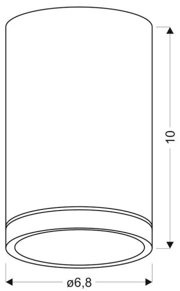 Stropné svietidlo TUBA GU10/15W/230V
